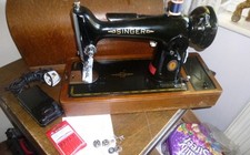 SINGER HEAVY DUTY  201k 1951 centenary  ELECTRIC SEWING MACHINE FULLY SERVICED 