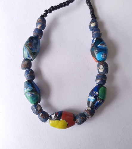 Millefiori bead necklace - millefiori,