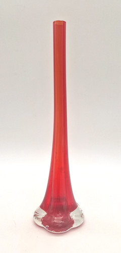 Vintage tall red - red, glass