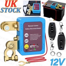 Wireless Dual Remote Battery Disconnect Switch Car Battery Kill Switch 12V 240A