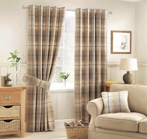 Luxury highland check ochre - highland,