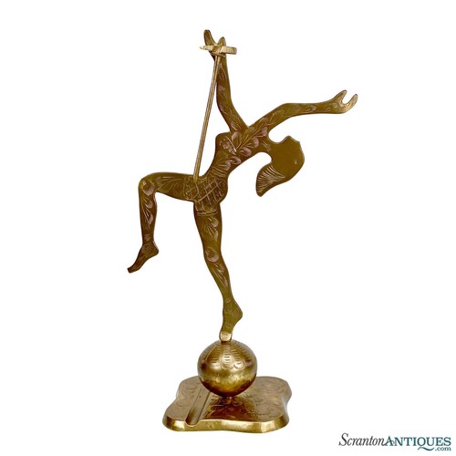 Vintage art deco brass figural - art,