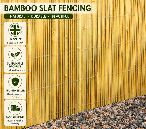 Bamboo slat fence - x,