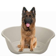 Grey Plastic Pet Bed Basket