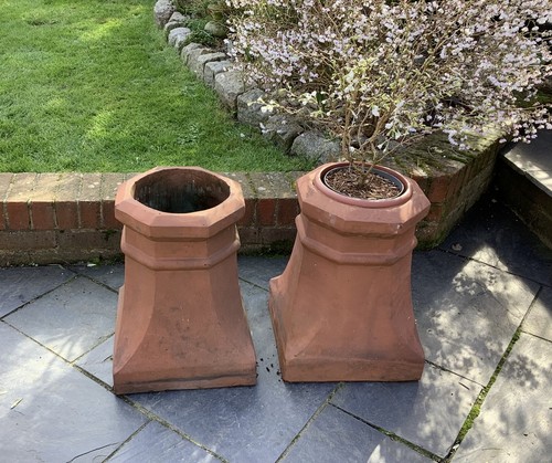 Pair terracotta chimney - a,