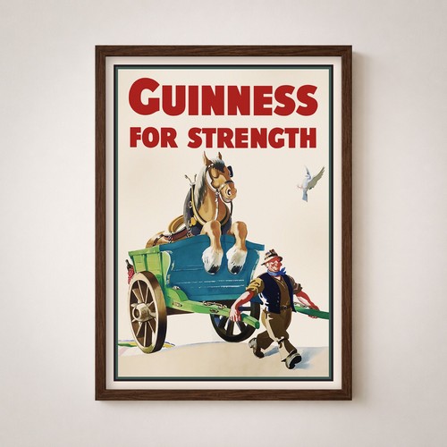 Guinness vintage poster - vintage, print