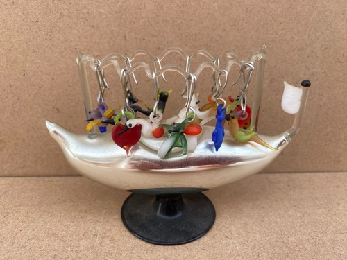 Vintage lauscha glass swizzle - lauscha,