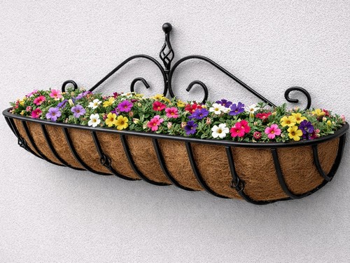 Spiral window box trough metal - window,