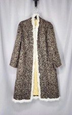 Vintage Georgina Von Etzdorf Coat Womens Medium Mohair Wool Fur Silk England