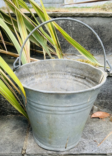 Vintage galvanised bucket pail