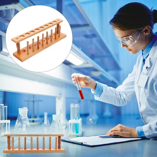 Wood test tube rack - tube, laboratory