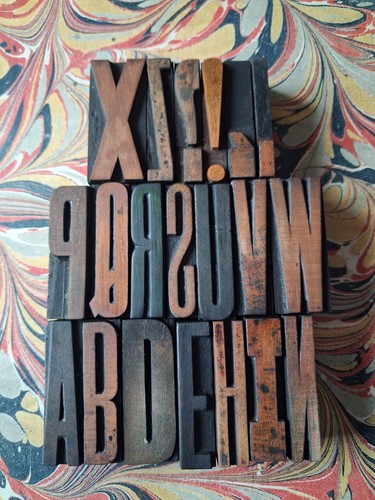 Vintage wooden letterpress - wooden,