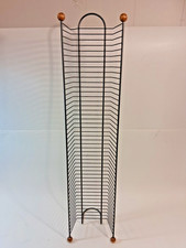 38 Inch Metal DVD / Game Storage Rack Tower Holds 45 Discs Wire Stand Vintage
