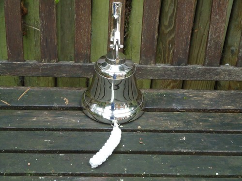 Large ships bell silver - large,