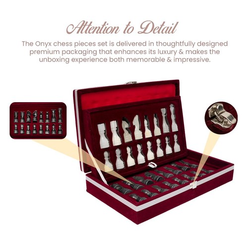 Marble chess pieces - marble, set