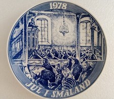 Vintage wall plate 1978 ROLF Heinwall Christmas Jul I Smaland StockBild Wexio 