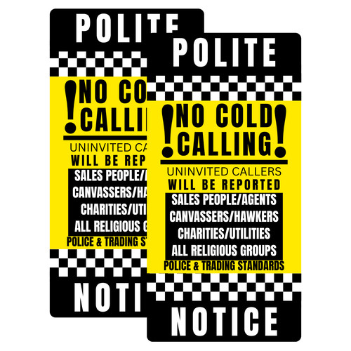 Cold callers sign - callers,
