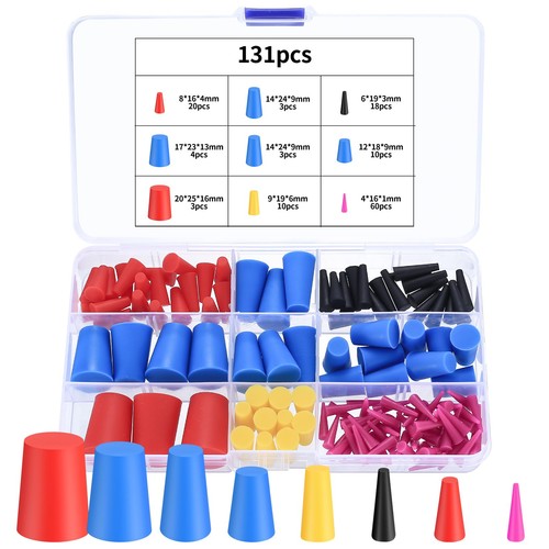 131 pcs silicone rubber bungs - 131,