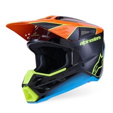 Alpinestars 2026 SM3 Fray Motocross Helmet Black Orange Yellow Flo