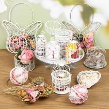 6x Wire Metal Mesh Wedding Table Fancy Decor Bridesmaid Baskets Bird Cage
