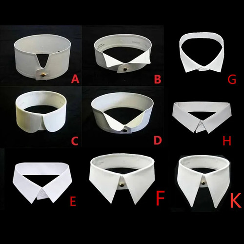 Detachable shirt collar - shirt, white