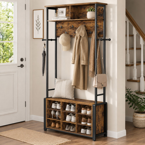 Hall tree coat rack - tree,