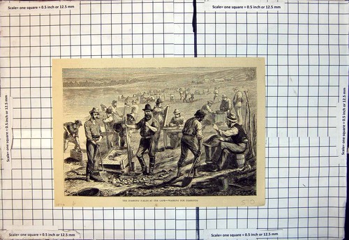 Original old antique print - original,