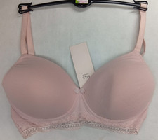 EX M&S Non Wired Full Cup Bra Color Pink Size 32D Ref 744