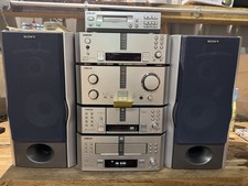 Rare Sony DHC Ex880md Hifi CD MD Tape Player with Remote, Speakers & Manual VGC