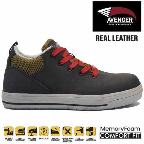 Mens leather safety steel toe - mens,