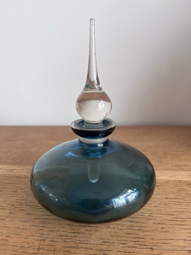 Vintage art glass blue - blue, perfume