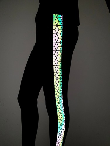 Rainbow reflective iron - rainbow, iron-on