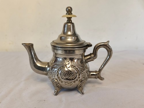 Vintage moroccan teapot silver - vintage,