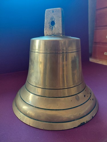 Vintage brass bell 18c - brass,