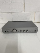 Arcam A65 Integrated Amplifier with PHONO Stage, Silver With Crackly Volume Knob