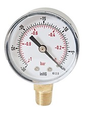 Vacuum Gauge -30*Hg & -1/0 Bar