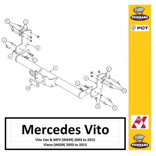 Towbar for mercedes vito van - mercedes,
