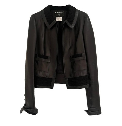 Vintage chanel leather jacket - vintage,