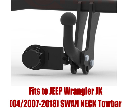 Swan neck tow bar for - for, jeep