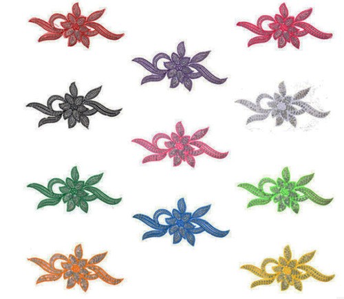Flower patches sequin applique