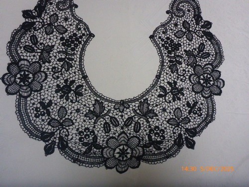Large antique silk lace - large,