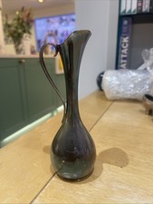 Vintage Danish Mid Century modernist silver plated bud vase With Patina