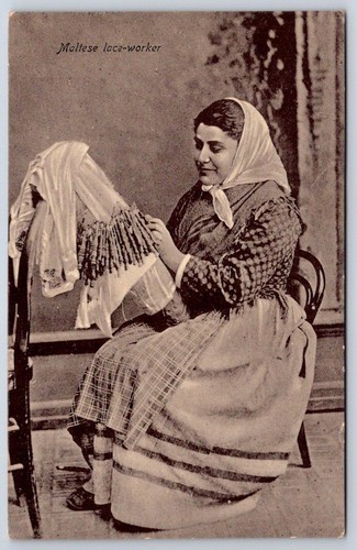 Antique malta postcard birgu - antique,
