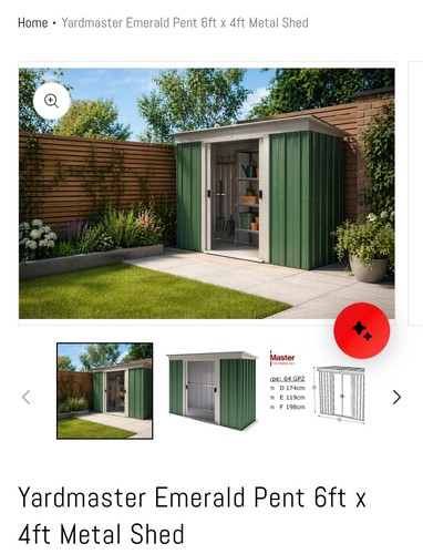 Yardmaster emerald pent metal - yardmaster,