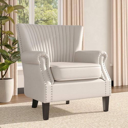 Upholstered channel wing back - upholstered,