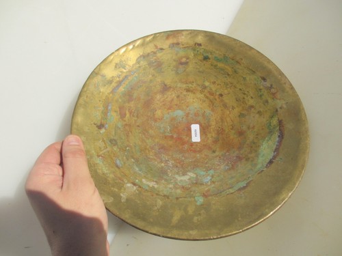 Victorian brass scale pan - brass,