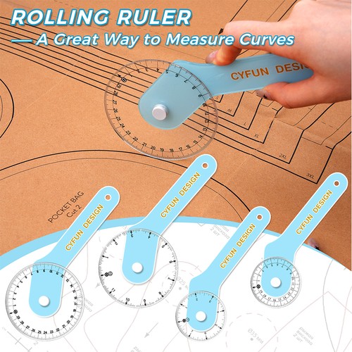 Sewing wheel ruler for - wheel,