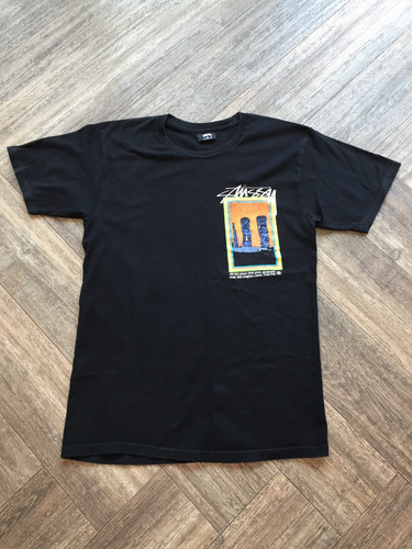 Stussy black graphic shirt - black, t