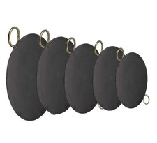 Double Handle Iron Tawa Tava Pan Round Griddle Roti Dosa Indian Bread Pancake