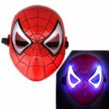 Spider--man Mask Kids Fancy Dress Superhero Hero Spider--Man Masks W/LED Feature